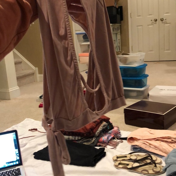 Pink Crop Top, High Neck - Picture 3 of 3